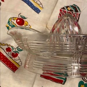 Old fashioned Clear glass Juicer.